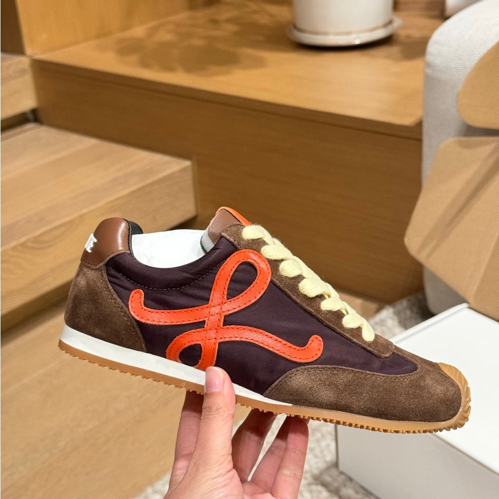 LOEWE Ballet Runner 2.0 Brown/Orange Low-Top Sneaker - Picture 2 of 7